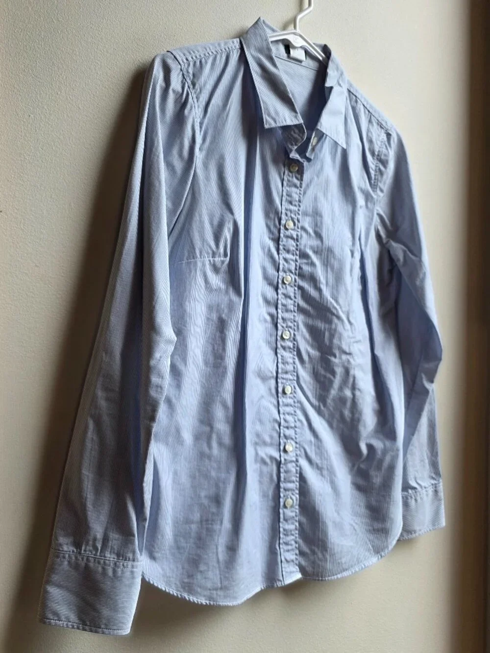 J. Crew Blue Pinstripe Button Down Shirt Size Small